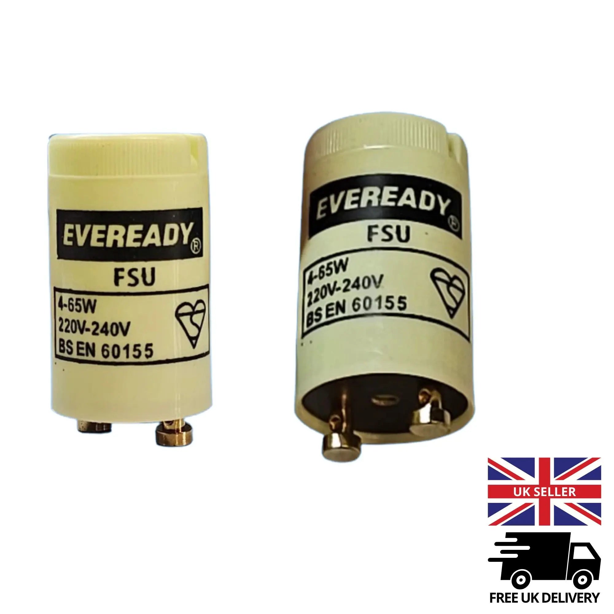 Eveready FSU Fluorescent Starters 4 - 65w 220 - 240v S1092 EVEREADY
