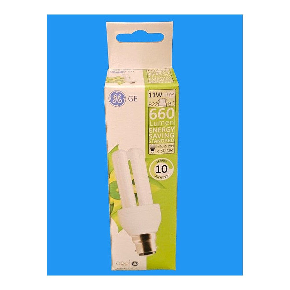 BG B22 11W = 55W BC 660lm Energy Saver Bulb Lamp Non-Dimmable 2700k