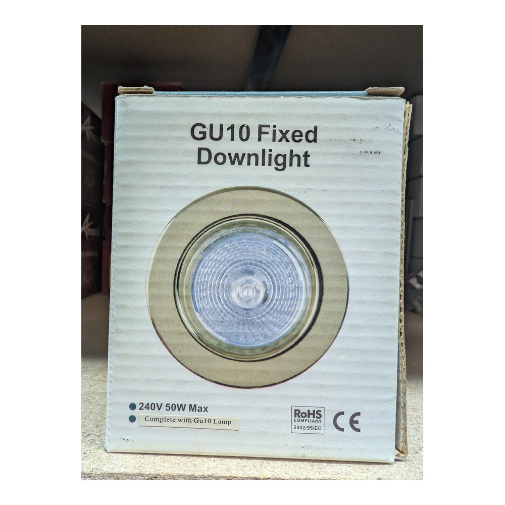 Ceiling Lights Gu10 Downlight Recessed Spot Fixed 240v Satin Chrome With Bulb