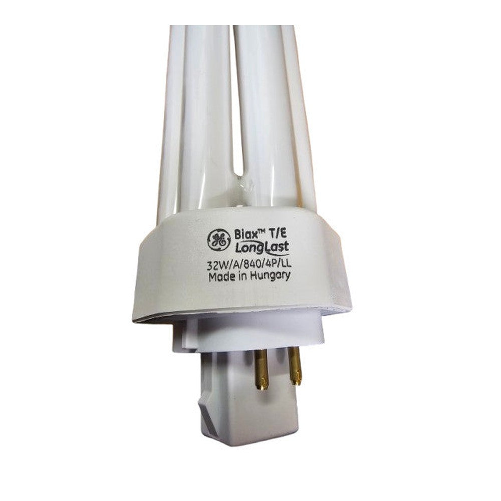 2 x G.E Biax 4 Pin T/E 32W GX24q-3 Bulb Lamp Longlast 2400Lm