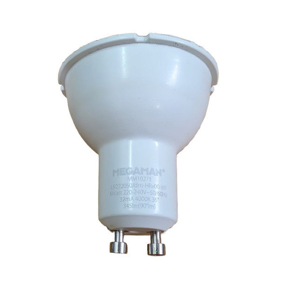 3x Megaman Dimmable LED GU10 PAR16 Lamp 5W 4000K Cool White 142652