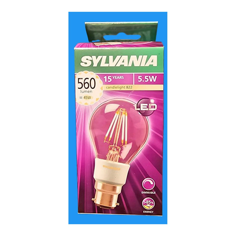 B22 5.5W x 2 Dimmable LED Candlelight 822 Bulbs 560lmA++