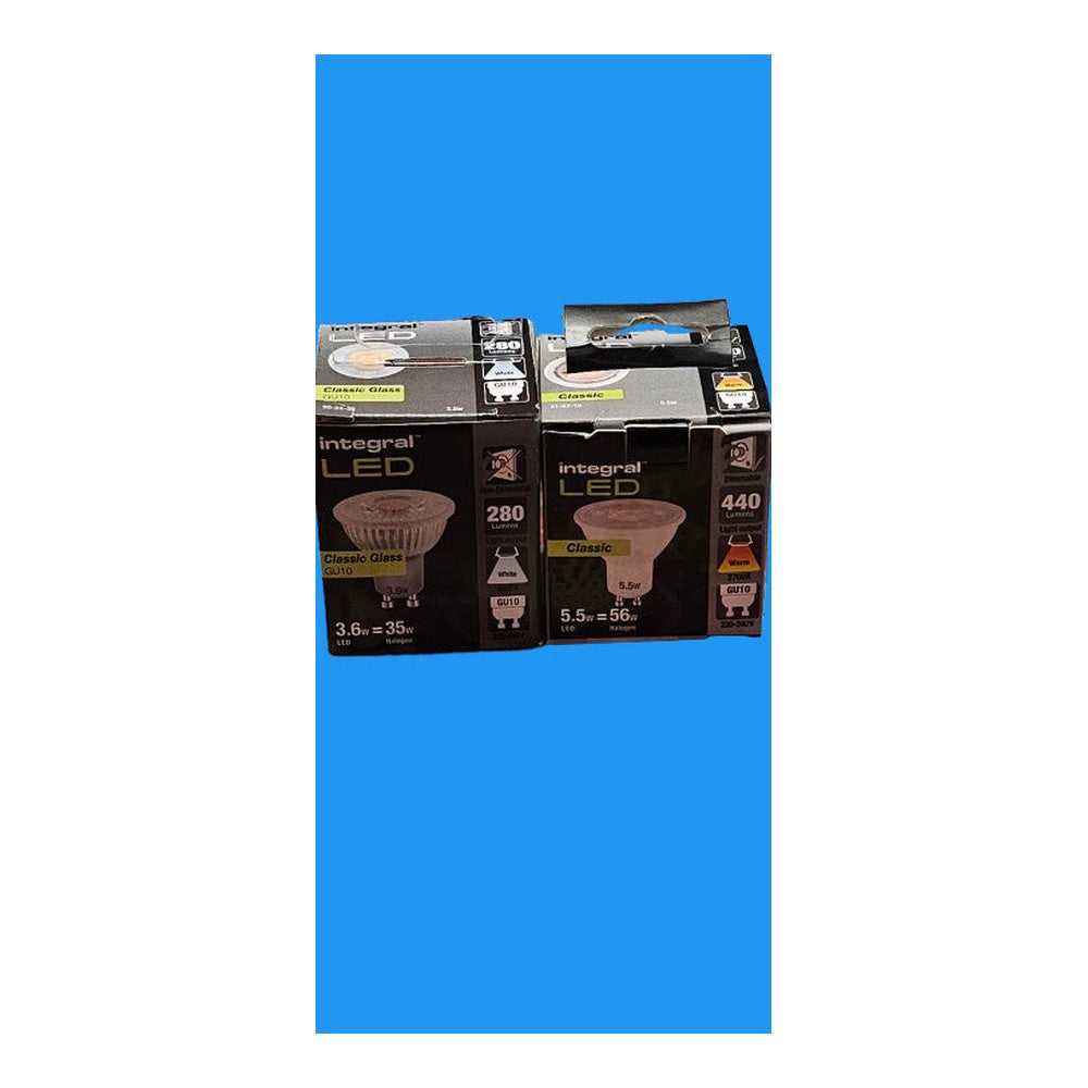 2 x GU10 3.5w Integral LED Bulb Lamp