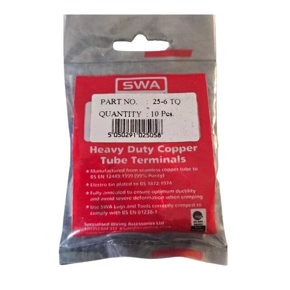 SWA Copper Tube Terminals - Heavy Duty Various Sizes - Crimp Lugs Battery Cable
