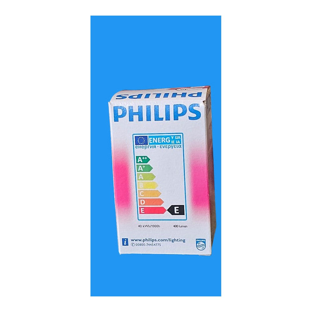 2 x Philips 40W 230V SES E14 Dimmable 2700K Warm White P45 400lm Round Clear