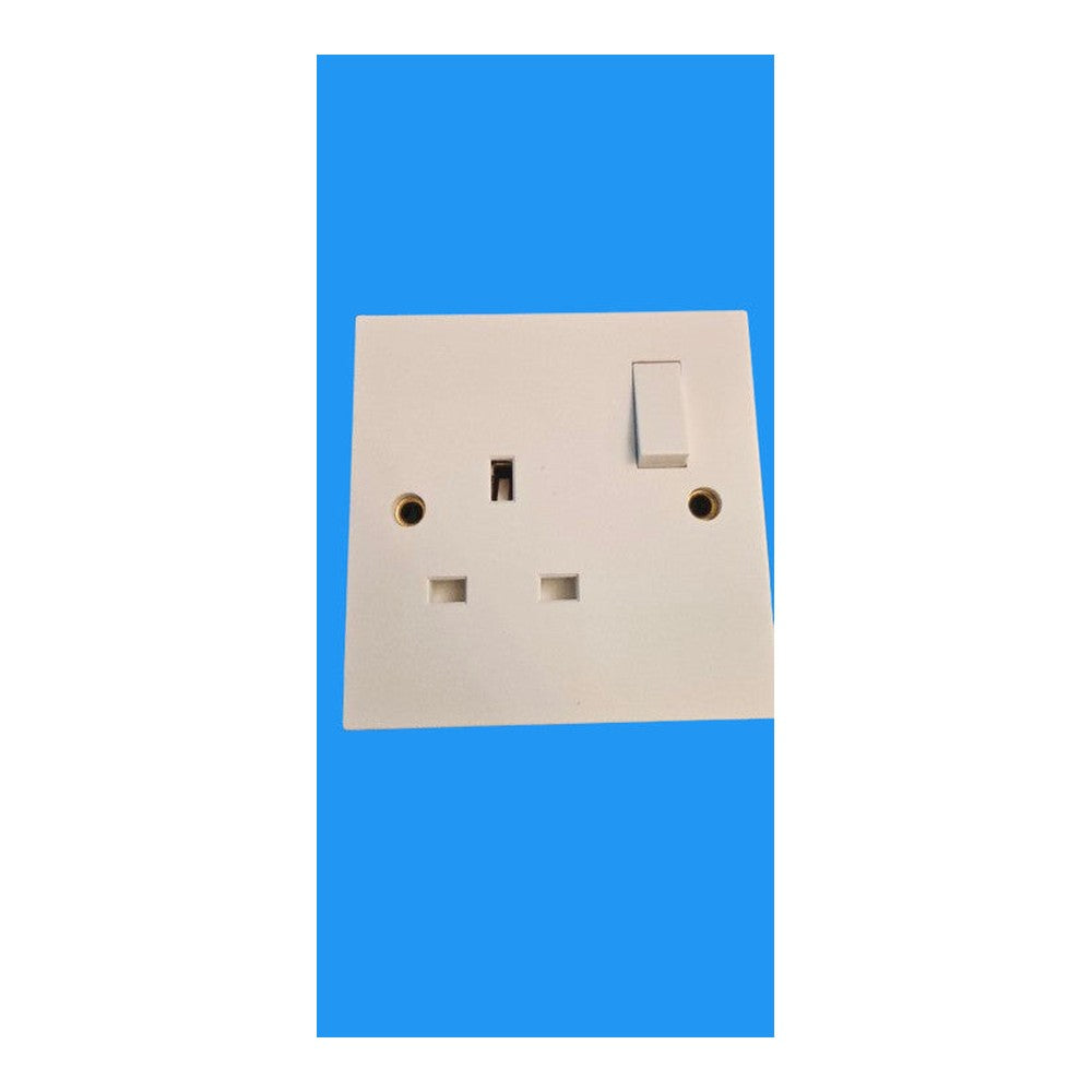 13A Single Switched Socket SP White To BS 1363 One Electrical