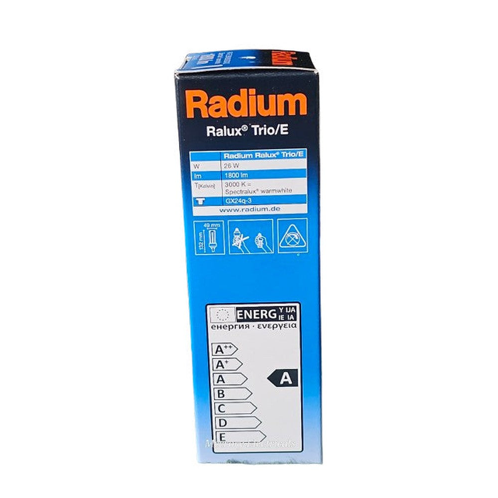 GX24Q RX-T/E 26W Radium Ralux Trio/E 1800lm 830 Warm White