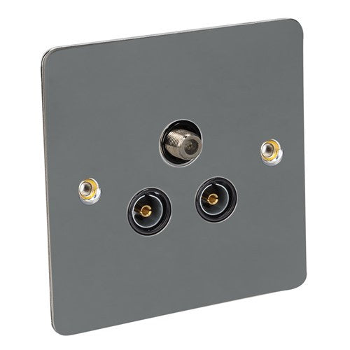 CED Black Nickel Switches & Sockets Flat Range - Axiom Electrical Flatplate