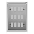 Crabtree 6570/SC Rockergrid Raised Satin Chrome 12 Gang Flush Grid Cover Plate