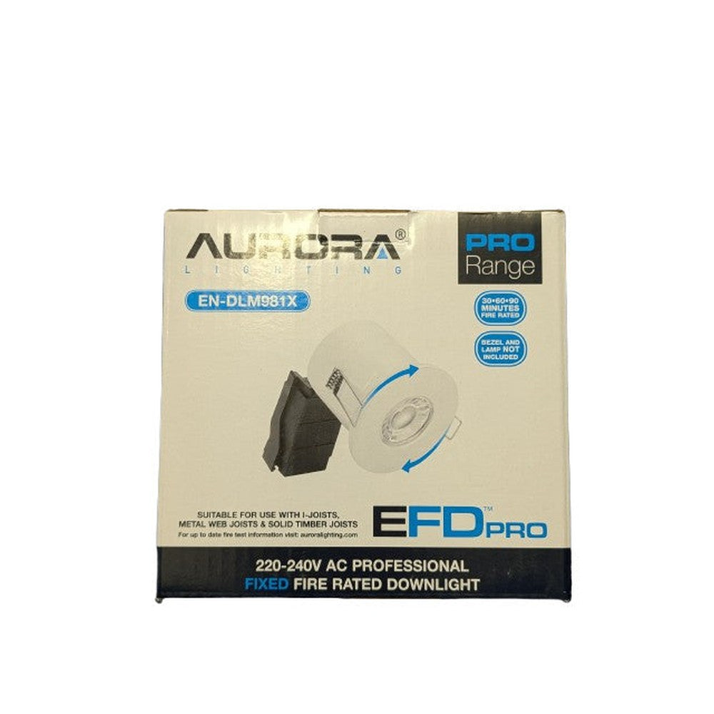Aurora EN-DLM981X EFDPro Fixed Fire Rated Downlight GU10 (Bezel not included)