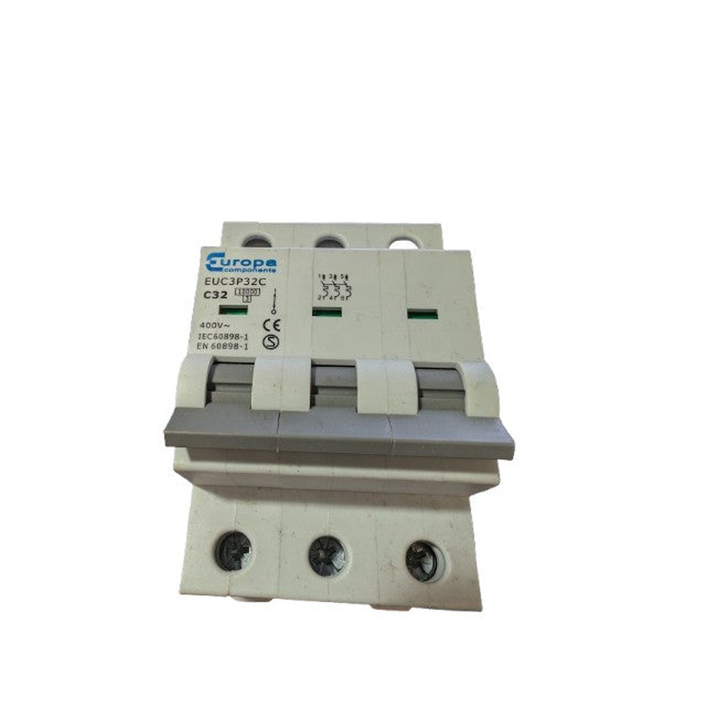 Europa EUC3P32C Circuit Breaker, 3 Pole, 32a, 230vac C32