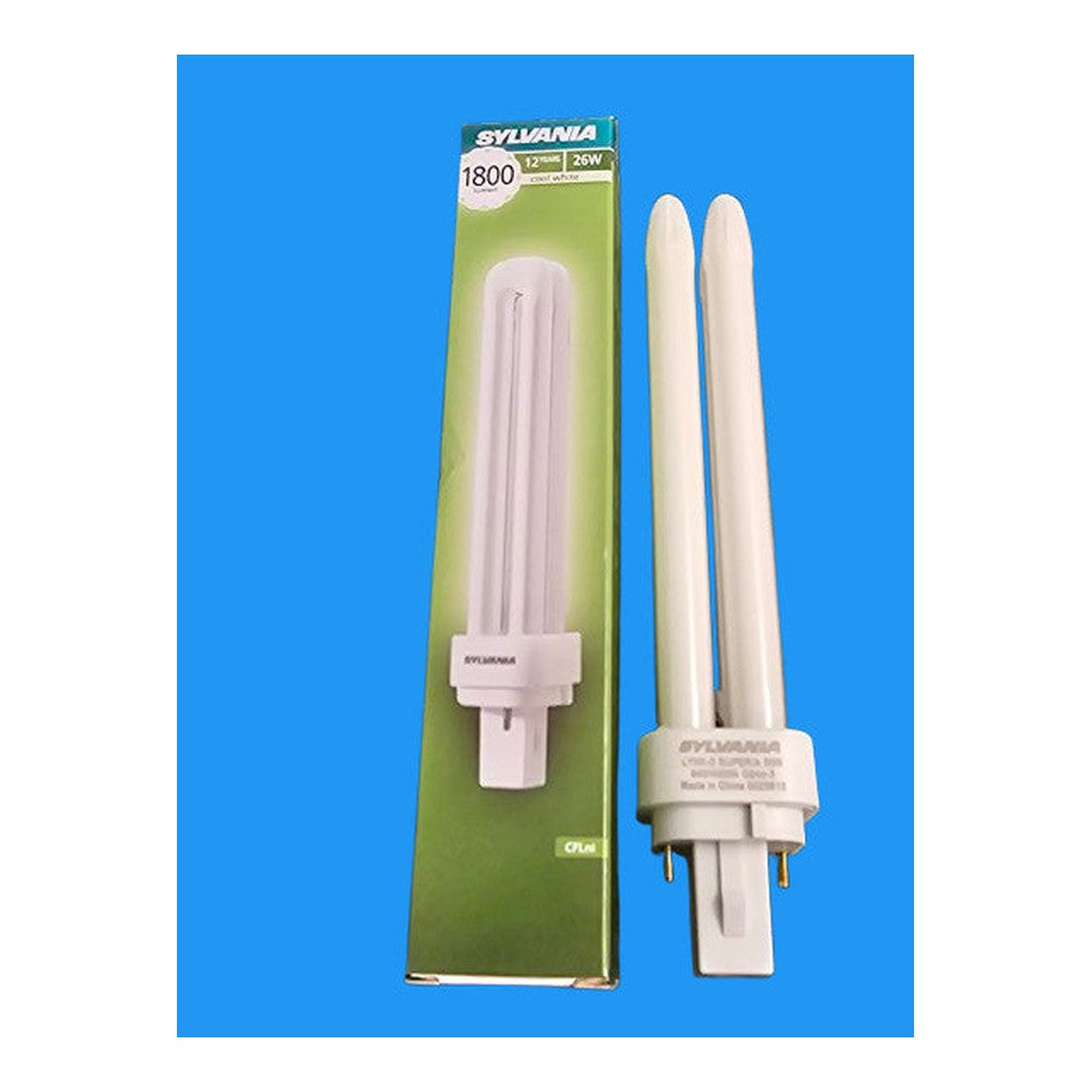 Sylvania 26w G24d-3 Bulb Lamp 2 Pin Cool White 1800Lm