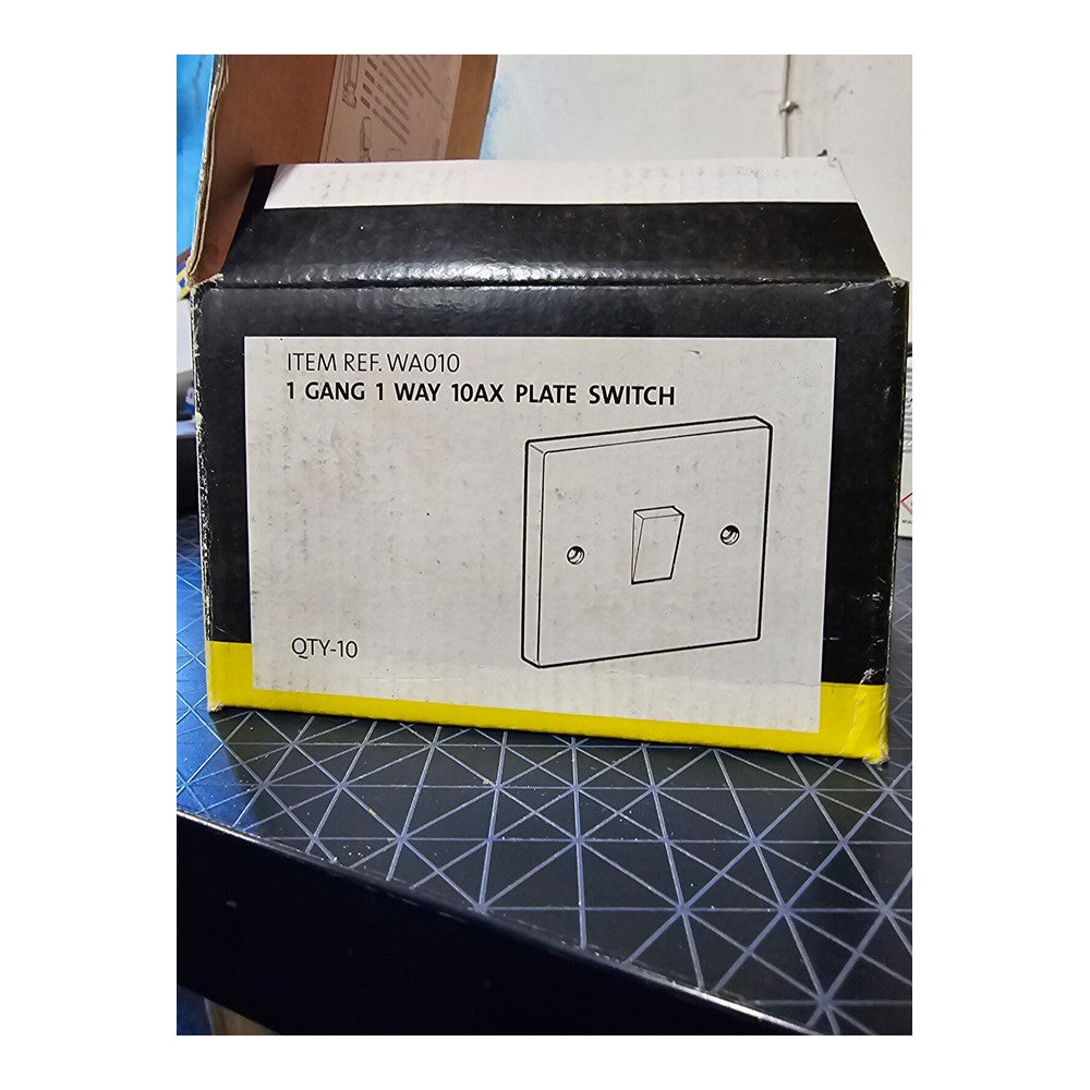 2 Pack of Click WA010 1 Gang 1 Way 10AX Plate Switch