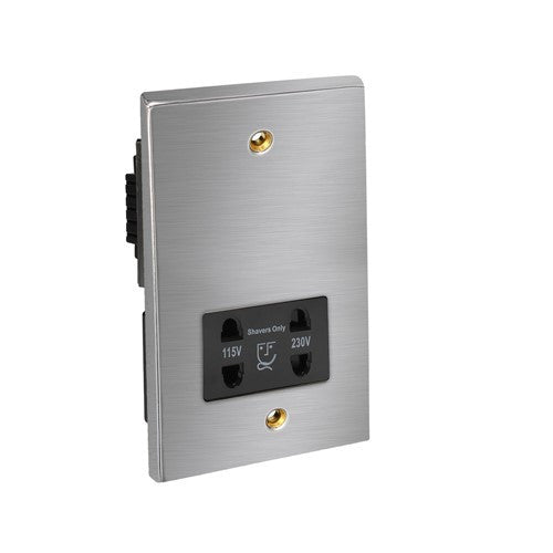 CED Satin Chrome Switches & Sockets - Axiom Electrical Fuse USB Cooker Flatplate