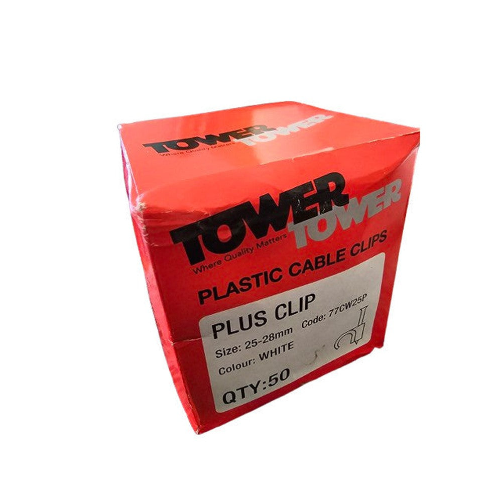 Tower 25 - 28mm Plus Clip 77CW25P Pack Of 100
