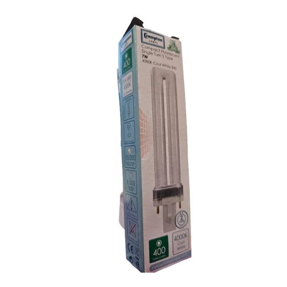 Crompton Compact Fluorescent Tube Lamp - Single Double Triple Turn D L S T Type