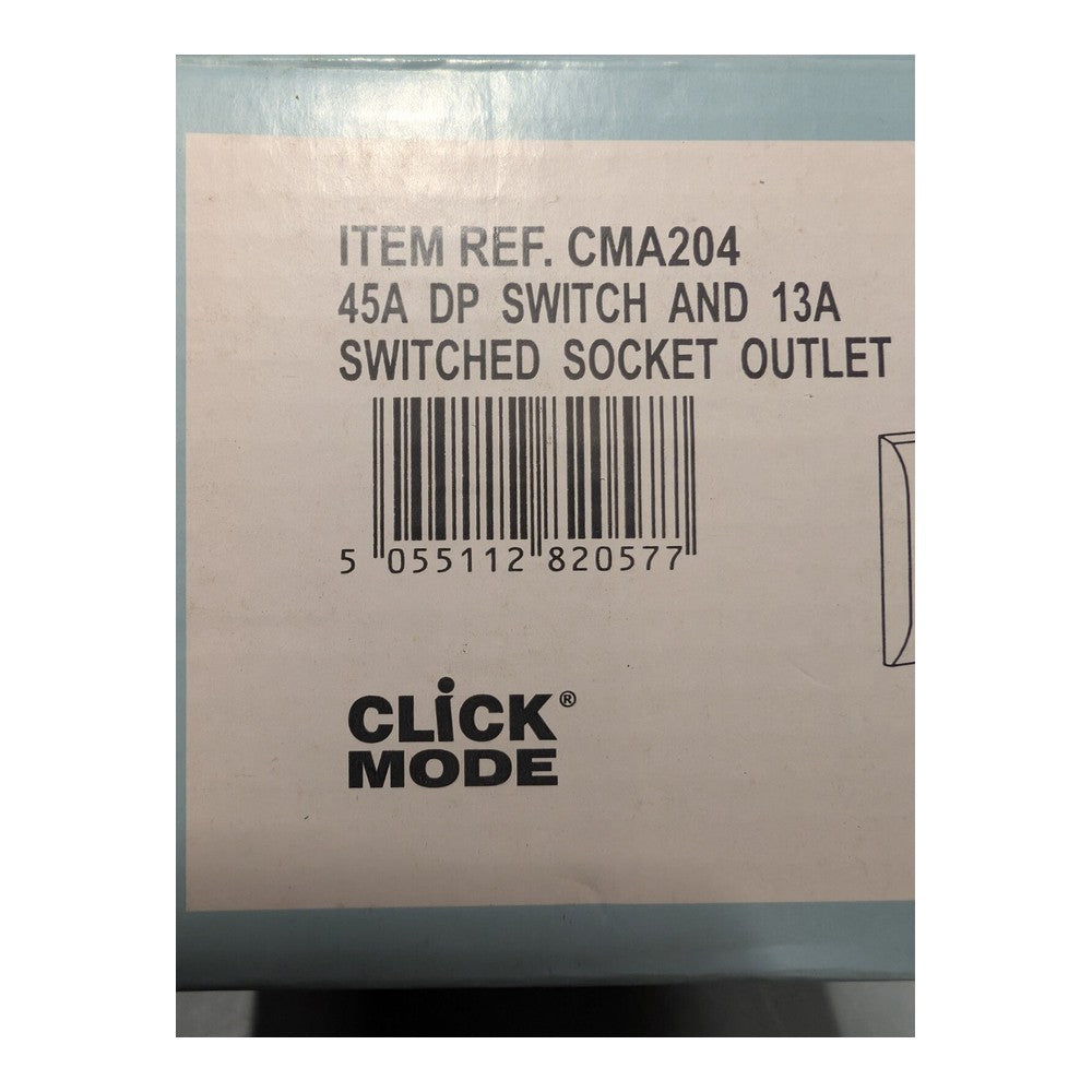 Click Mode CMA204 45A DP Cooker 13A Switched Control Unit with Red Rocker White