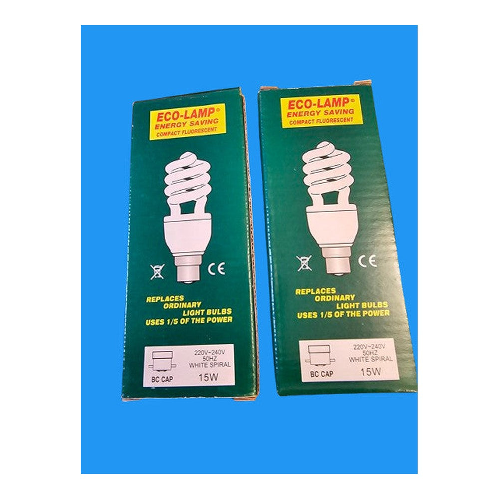 15w =75w BC Cap White Spial ECO-Lamp Energy Saver Compact Fluorescent  220-240V