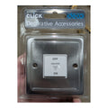 Click Deco Victorian Satin Chrome 10A 3 Pole Fan Isolation Switch White Rocker
