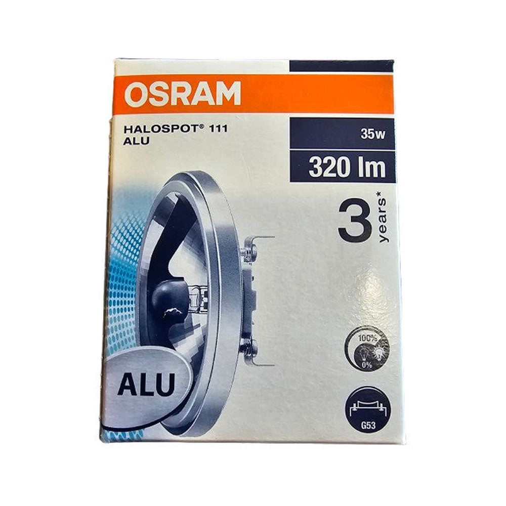Reflector 111 35W Osram M353 12 volt 35 watt Flood Halospot Aluminium 320lm