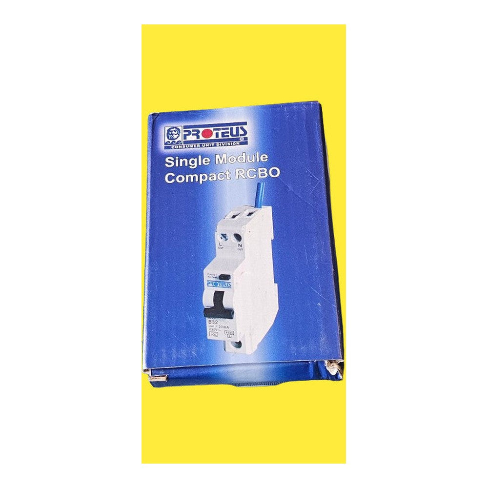 PROTEUS 40AMP 4PA 30MA Single Module Compact RCBO New in Box 40MBRSPK