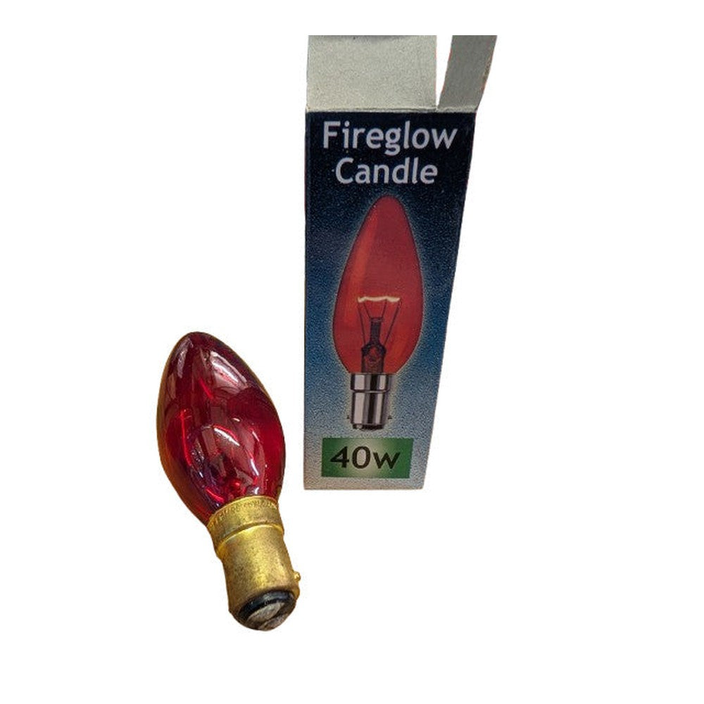 SBC-B15D 40W (Pack of 5 ) Crompton Fireglow Candle Light Bulb 240V 35mm