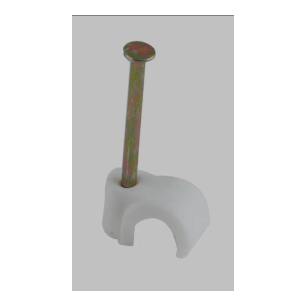200 x Schneider 6 -7mm Round White Cable Clips Plus clip 77CW06P