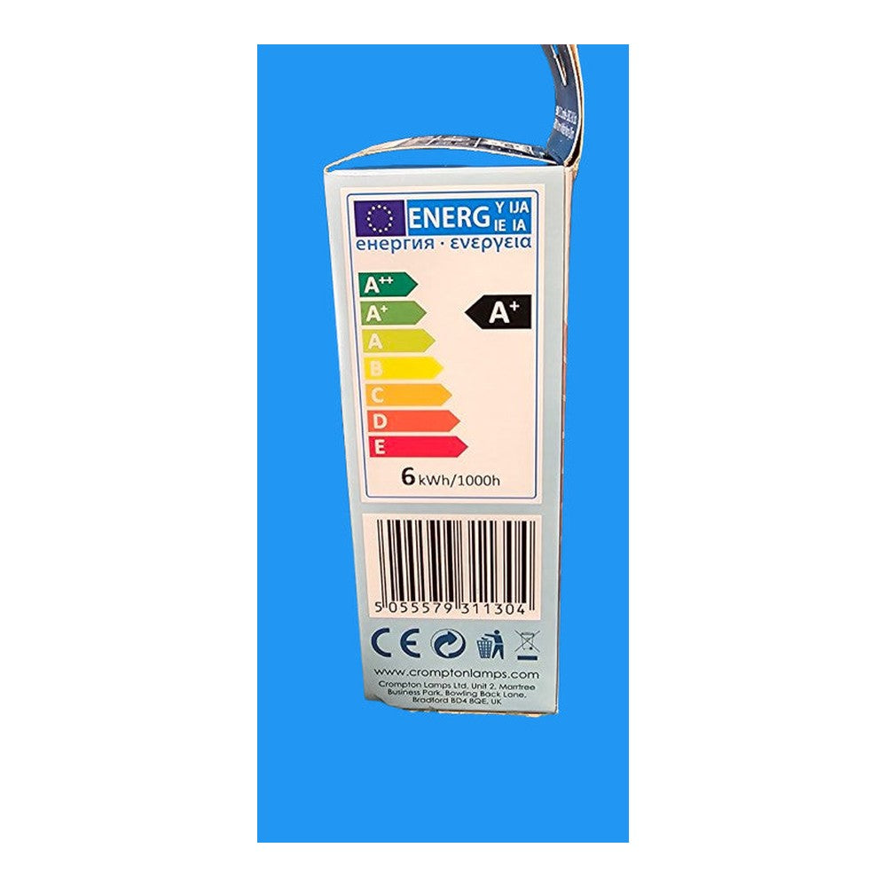 SBC B15d 5.5w = 40w LED Candle Bulb Lamp 2700k Warm White 470lm