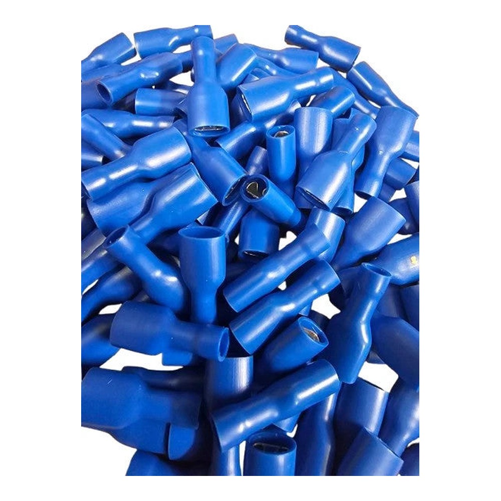 Blue Crimp Connector Terminals / Fully Insulated Female Male Mixed Spade