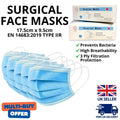 Disposable Surgical Face Masks 50 PCS - 3 Ply Protection Bacteria Dust Pollen
