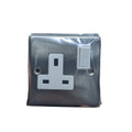 Contactum REF3346BSW Reflect 1g 13 Amp Switched Socket Brushed Steel