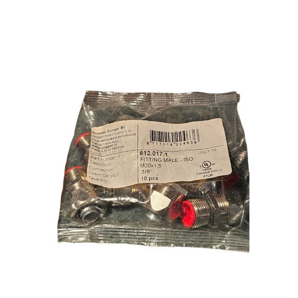 Straight Terminal Connector Anamet Europe 812.017.1 (Pack of 2)