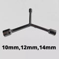 Bike Bicycle Car Y Type Repair Tool 3 Way 10-12-14mm Hexagonal Socket Wrench