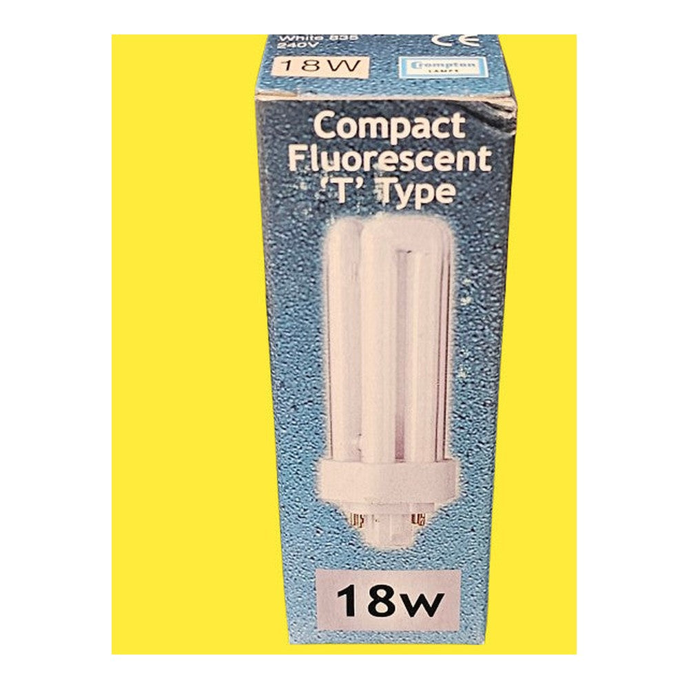 Crompton 18w T Type GX24Q-2 4 Pin Compact Fluorescent White 835 240v CLTE18SW