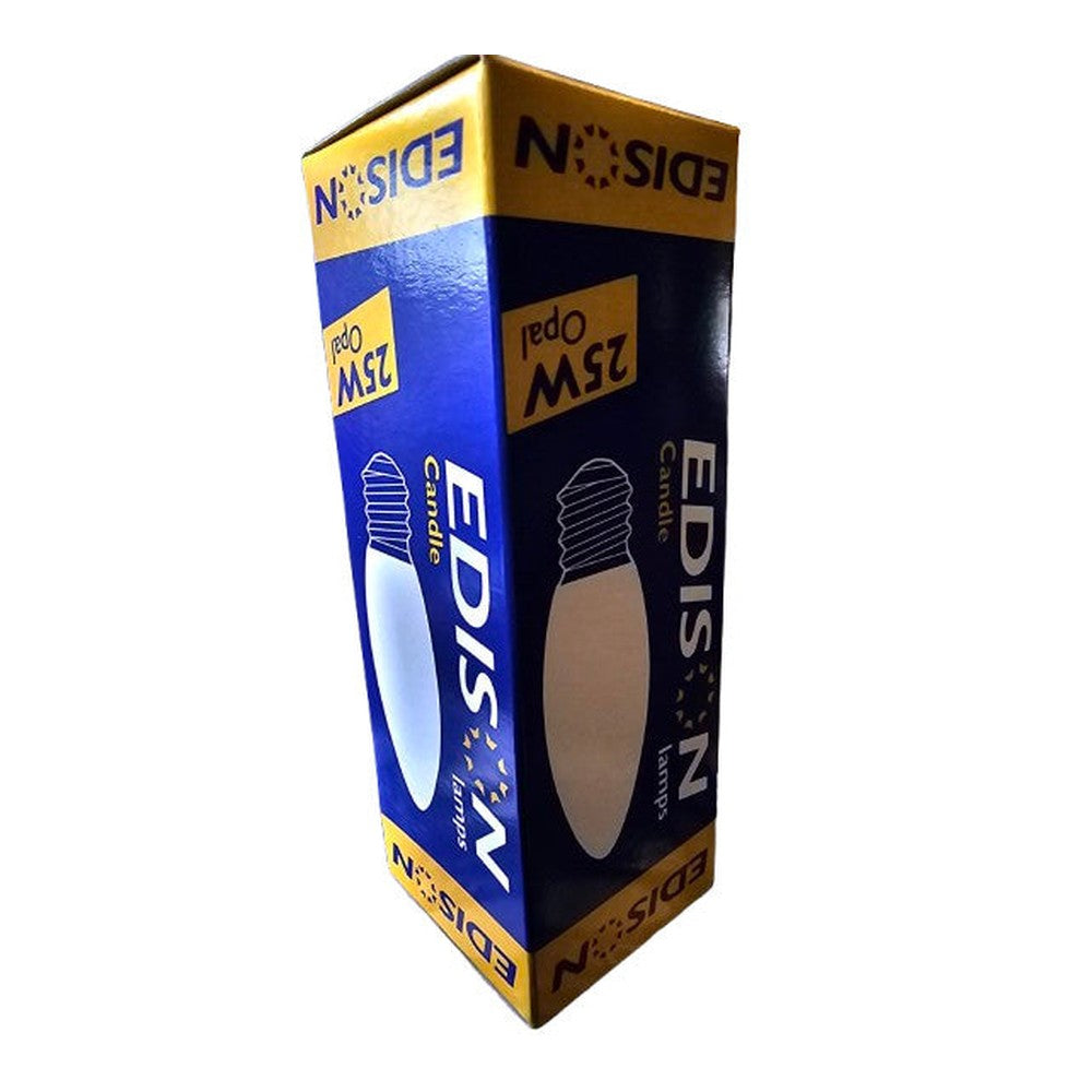 ES/E27 Cap 25W ( Pack of 4 ) Opal Candle Bulb 240v 180lm 1000H