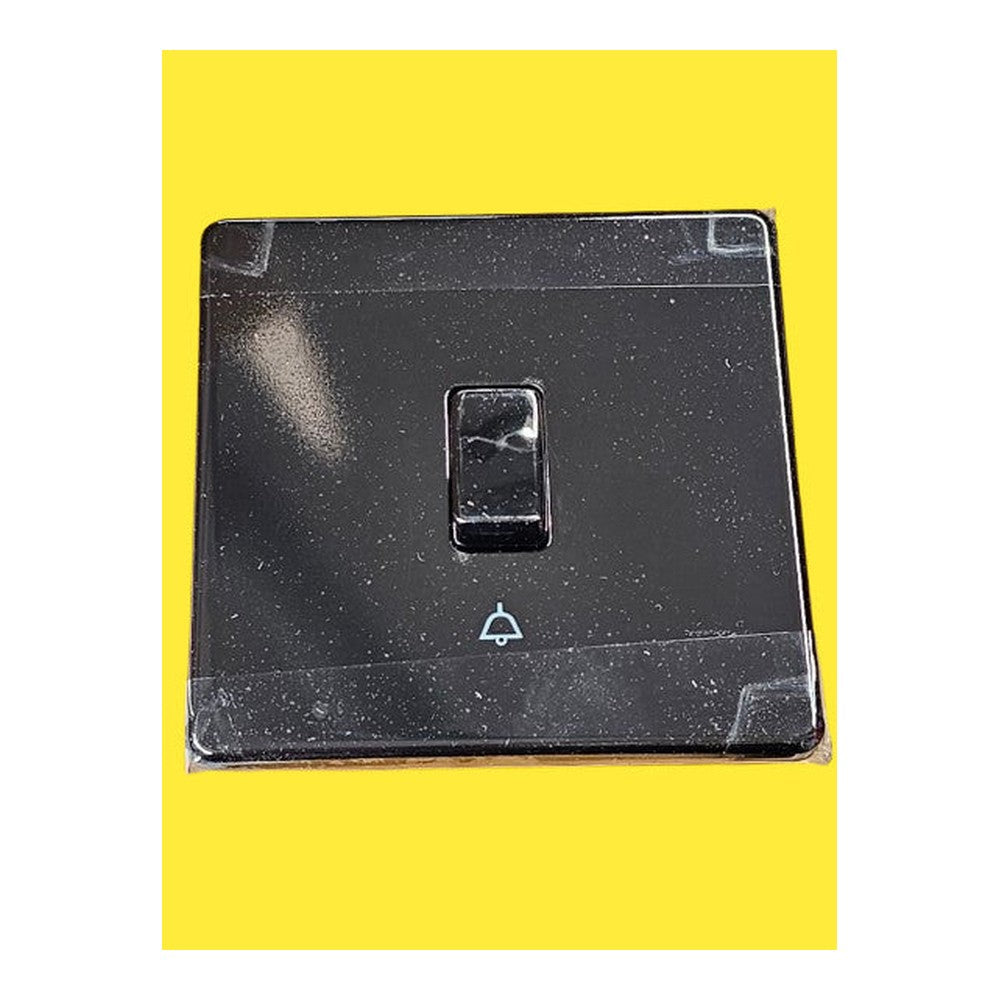 B.G 10AX Plate Switch BELL Push Black Nickle Screwless Flat Plate