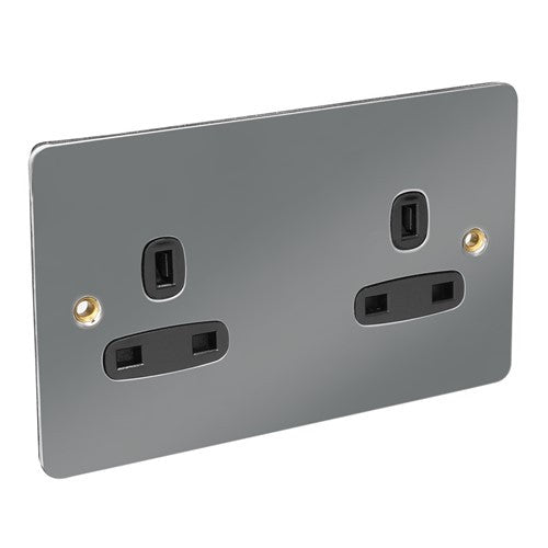 CED Black Nickel Switches & Sockets Flat Range - Axiom Electrical Flatplate