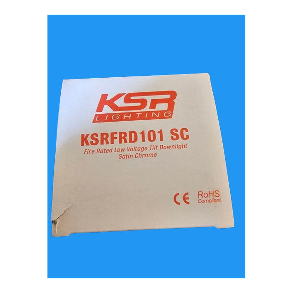 KSR Fire Rated Low Voltage Tilt Downlight Satin Chrome KSRFRD101 S