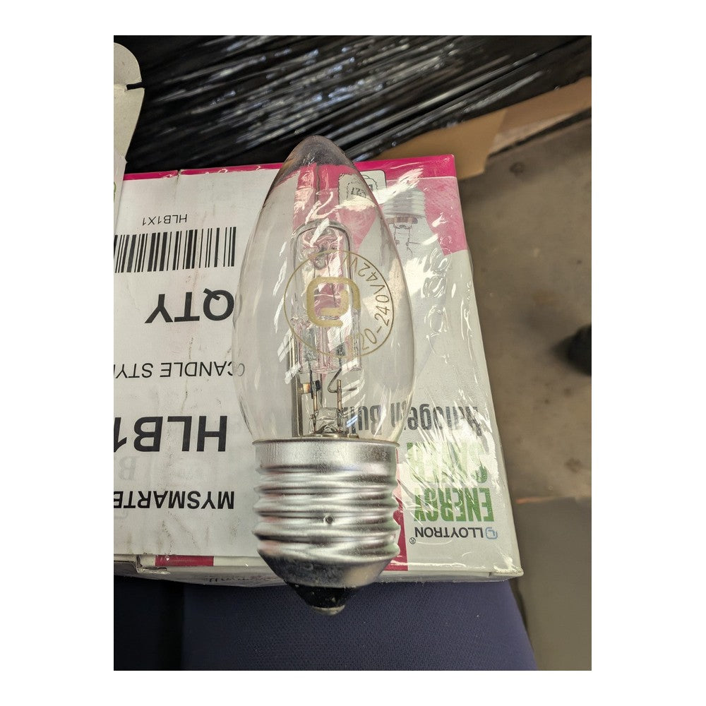E27 42W (=60W) X 4 Dimmable Halogen Clear Candle Light Bulbs Bright White Light