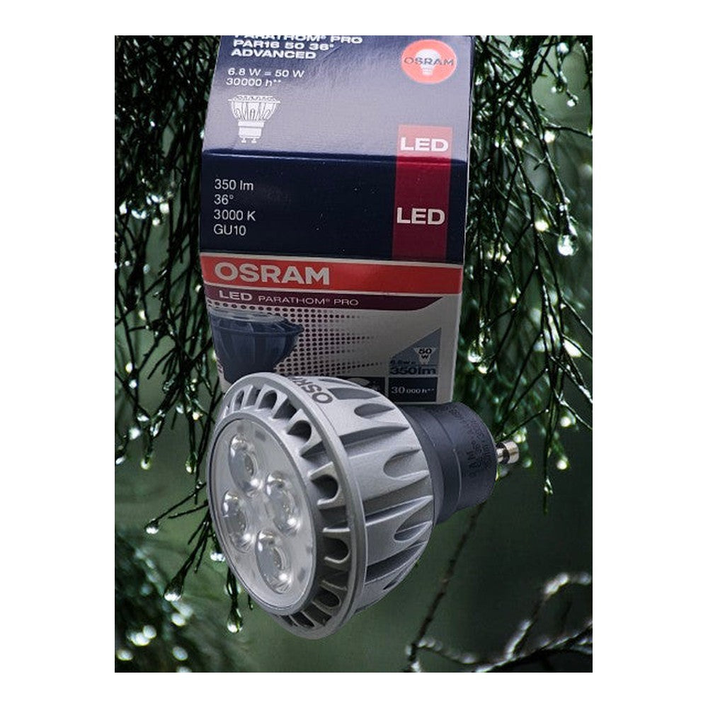 2 x Osram 6.8w = 50w GU10 LED Parathom Pro Warm White 350Lm PAR16 Advanced