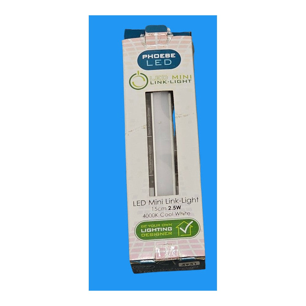 2.5w LED Mini Link Light Phoebe 400k Cool White 195lm Super Slim 150mm 18mm 6mm