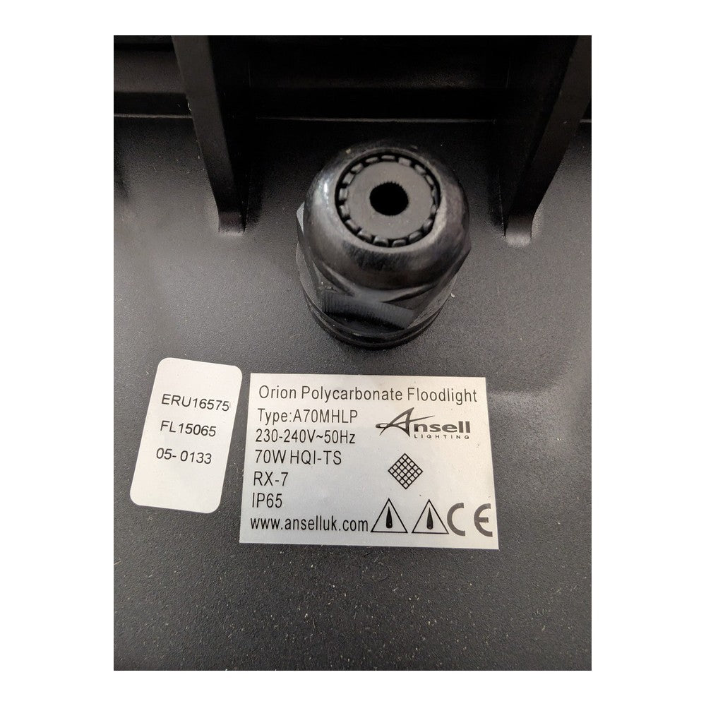 Ansell Orion IP65 Polycarbonate Floodlight A70MHLP 70W Rx7