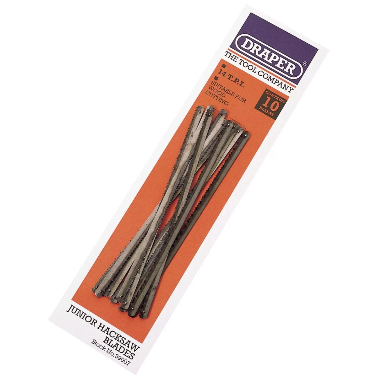Job Lot 18 Packs Of 10 X 14 Tpi Wood Cutting Junior Hacksaw Draper (180 blades)