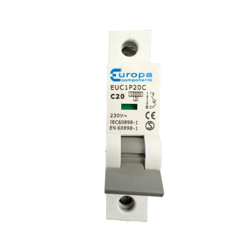 Europa EUC1P20C C20 Circuit Breaker  1 Pole 20a 230v