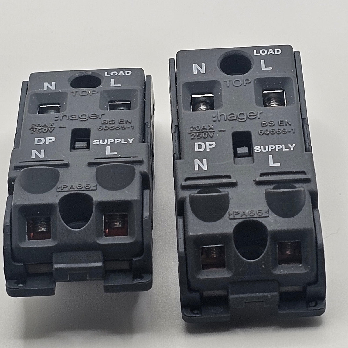 2 x Hager Appliance Grid Switch Microwave or Hob Grid Module NEW 20A 250V