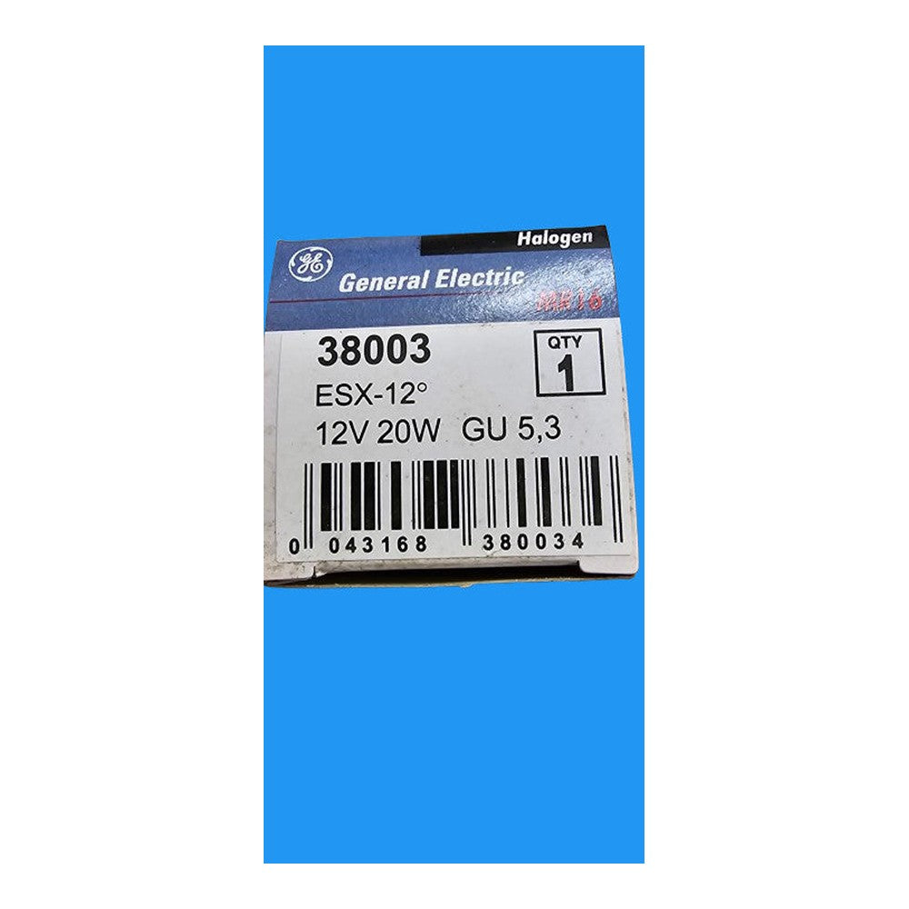 GU5.3 20w 12v G.E. ESX-12° Halogen Bulb Lamp 2000h 50mm