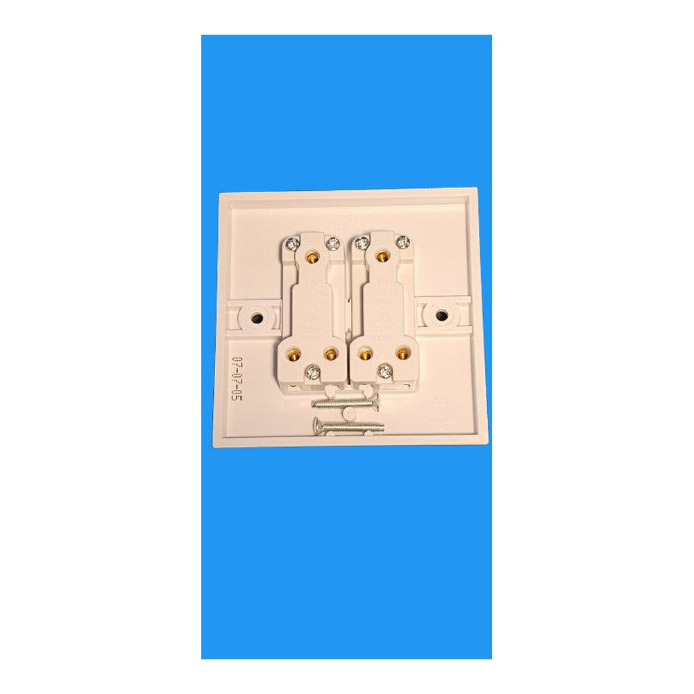 G.E.T Electrical 2 Way Switch 2 Gang White