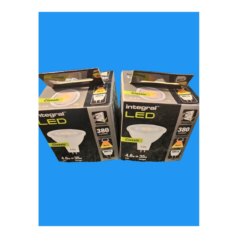 2 x Integral LED MR16 4.6W = 35W 380Lm Dimmable Bulb Lamp