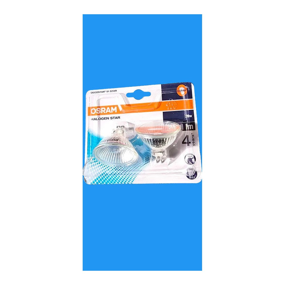 MR16 GU5.3 20w Twin Packs Osram DECOSTAR Halogen Star Bulbs 3000k UV Filter