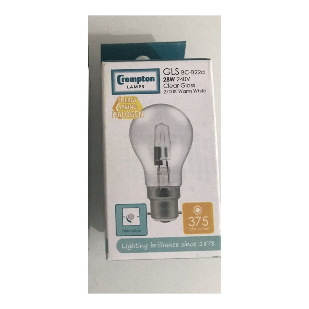 BC-B22d Crompton 5 pack 28W 375lm Warm White Bulb